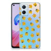 TPU bumper voor OPPO A96 | OPPO A76 Katten Emojis - thumbnail