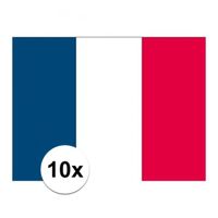 10x stuks Vlag Frankrijk stickers