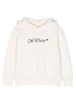 Off-White Kids hoodie en coton à logo imprimé - Blanc