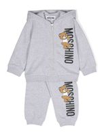 Moschino Kids survêtement en coton à logo imprimé - Gris