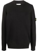 Stone Island pull en maille à motif Compass signature - Noir - thumbnail