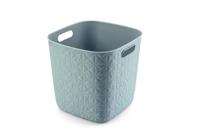 CURVER Softex Opbergkubus, 15 l, elegant design, licht, stapelbaar en praktisch, 70% gerecycled, ruime afmetingen: 27 x 27 x 26 cm, eendenblauw