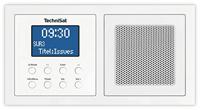 TechniSat DIGITRADIO UP 1 - Inbouwradio met DAB+, kan in elk dubbele inbouwdoos worden aangebracht, DAB, UKW, Bluetooth-ontvangst, dimbaar LCD-display, wekker, sleeptimer, 2 watt RMS, equalizer, wit