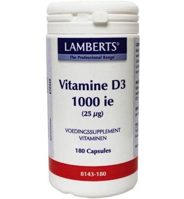 Lamberts Lamberts Vitamine D3 1000ie/25mcg (180ca) Lamberts Lamberts Vitamine D3 1000ie/25mcg (180ca)