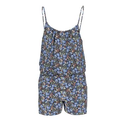 Geisha Meisjes jumpsuit AOP - Blauw / groen bloemen