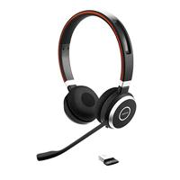 Jabra Evolve 65 SE Wireless Stereo Headphones - Bluetooth, Noise-Canceling Microphone, Long Battery Life, Dual Connectivity, MS Teams Certified, Supports Other Platforms - Black