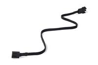 SilverStone SST-CPF03-30 cm PWM ventilator verlengkabel, zwart gesleevt