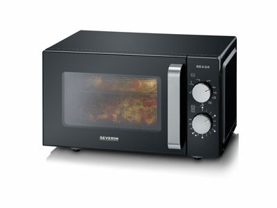 Severin MW 7762 magnetron Aanrecht Grill-magnetron 20 l 800 W Zwart, Roestvrijstaal