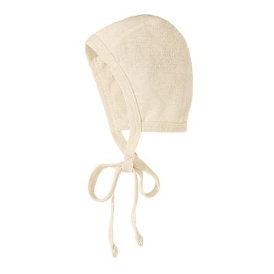 Babymutsje van bourette zijde, naturel 50/56