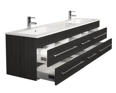 Saniclear Kolossaal badmeubel 198cm antraciet eiken Saniclear Kolossaal badmeubel 198cm antraciet eiken