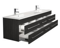 Saniclear Kolossaal badmeubel 198cm antraciet eiken