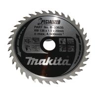 Makita SPECIALIZED B-33635 Hardmetaal-cirkelzaagblad 136 x 20 x 1 mm Aantal tanden: 36 1 stuk(s)