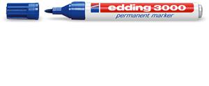 Edding 3000 4-3000003 Permanent marker Blauw Watervast: Ja