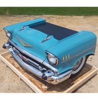 1957 Chevrolet Bel-Air Bureau Turquoise - Gemaakt Van Een Echte Auto - thumbnail