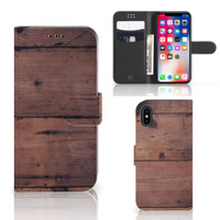 Apple iPhone X | Xs Book Style Case Old Wood - thumbnail