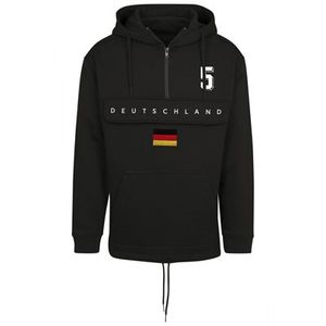 FC Eleven - Duitsland Vlag Anorak Hoodie - Zwart