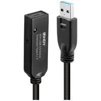 LINDY USB-kabel USB 3.2 Gen1 (USB 3.0 / USB 3.1 Gen1) USB-A stekker, USB-C bus 20.00 m Zwart 43375 - thumbnail