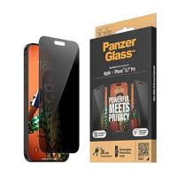 PanzerGlass - Privacy Screen Protector iPhone 15 Pro Max - Ultra Wide Fit w. EasyAligner