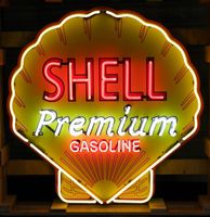 Shell Premium Gasoline Neon Verlichting XL 100 x 100 cm