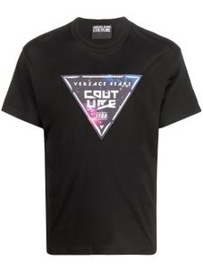 Versace Jeans Couture t-shirt en coton à patch logo - Noir