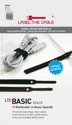 Label the Cable LTC 1110 19 inch Klittenband kabelbinder Zwart