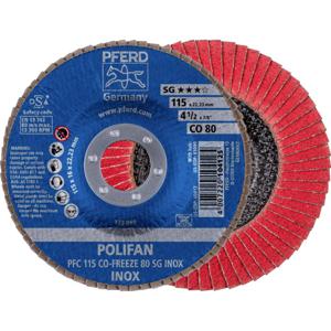 PFERD 67711580 PFC 115 CO-FREEZE 80 SG INOX Lamellenschijf Diameter 115 mm Boordiameter 22.23 mm Legering op nikkelbasis, Superlegeringen op nikkel- of