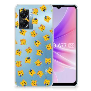 TPU bumper voor OPPO A77 | A57 5G Katten Emojis