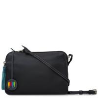 Mywalit Schoudertas Bruges Double Zip Cross Body Black/Grey