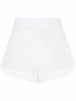 Dolce & Gabbana short en lin à broderies - Blanc