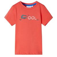 Kindershirt met korte mouwen 128 lichtrood, kinderkleding, jongenskleding, hippe kinderkleding, kinderkled, meisjeskleding, leuke kinderkleding