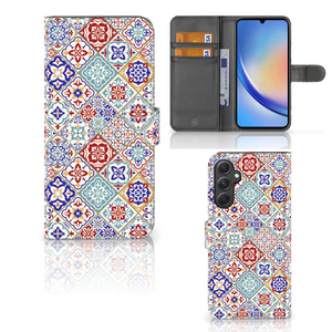 Samsung Galaxy A24 4G Bookcase Tiles Color