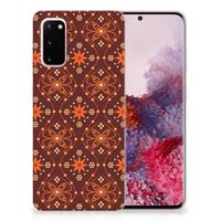 Samsung Galaxy S20 TPU bumper Batik Brown - thumbnail