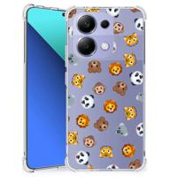 Doorzichtige Silicone Hoesje voor Xiaomi Redmi Note 13 4G Dieren Emojis - thumbnail