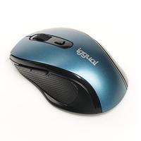 iggual - Ergonomische serie – M | Draadloze pc-muis – compatibel met Windows, MacOS en Android – kleur loodblauw