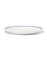 HEMA Dinerbord Ø26cm Tafelgenoten New Bone Wit Met Blauw (White) - thumbnail