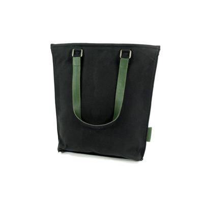 Damestas shopper Retiro Waxed Canvas Black – D Groen