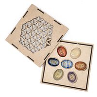 Chakra Edelstenen Zakstenen Set in Flower of Life Opbergdoos - thumbnail