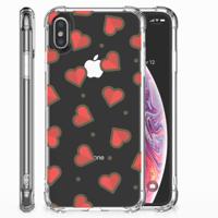 Apple iPhone X | Xs Doorzichtige Silicone Hoesje Hearts