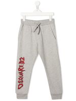 DSQUARED2 KIDS pantalon de jogging chiné à logo imprimé - Gris