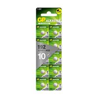GP alkaline batterij LR41 / AG3, 10 Stuks knoopcellen LR736 (GP192)