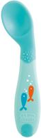 Chicco gebogen lepel junior 16 cm rubber blauw