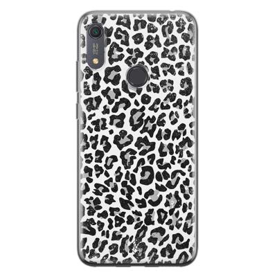 Huawei Y6 (2019) siliconen telefoonhoesje - Luipaard grijs