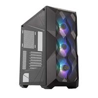Cooler Master MasterBox TD500 Mesh - ARGB PC behuizing met polygoon mesh, 3 x 120mm geïnstalleerde ventilatoren, helder glazen zijpaneel, flexibele air flow configuratiesEén maat,Zwart