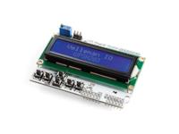 Whadda LCD-shield en toetsenbord voor Arduino®, blauwe achtergrond, witte karakters, contrastinstelling, reset- en navigatieknoppen