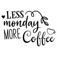 Less monday more coffee - Muurstickers - thumbnail