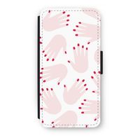 Hands pink: iPhone 8 Plus Flip Hoesje - thumbnail