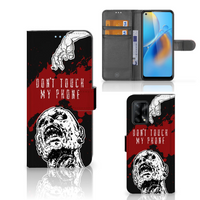 OPPO A74 4G Portemonnee Hoesje Zombie Blood - thumbnail