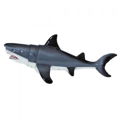 Safari trekhaai Jaws junior 33 cm ABS grijs/wit Safari trekhaai Jaws junior 33 cm ABS grijs/wit