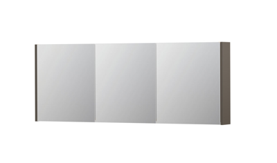 INK® SPK1 spiegelkast met 3 dubbel gespiegelde deuren, stopcontact en schakelaar 160 x 14 x 60 cm, mat taupe INK® SPK1 spiegelkast met 3 dubbel gespiegelde deuren, stopcontact en schakelaar 160 x 14 x 60 cm, mat taupe