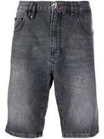 Philipp Plein bermuda en jean - Gris - thumbnail